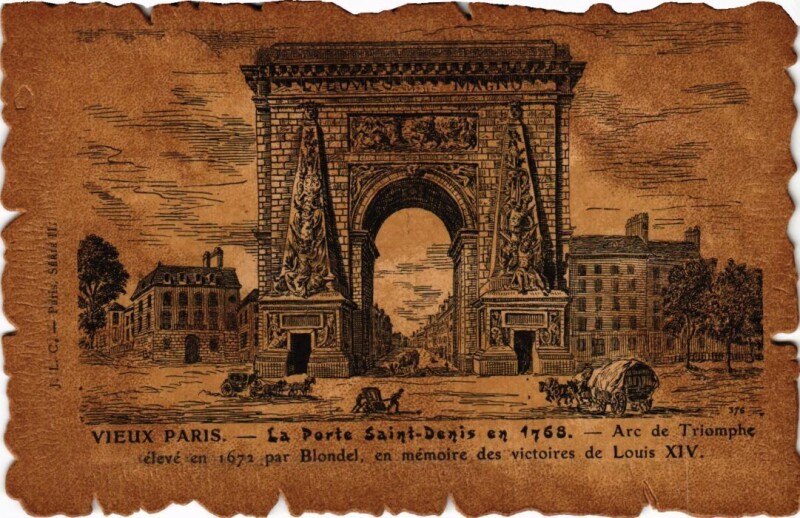 Carte postale ancienne Vieux Paris Porte Saint-Denis à Paris 7e