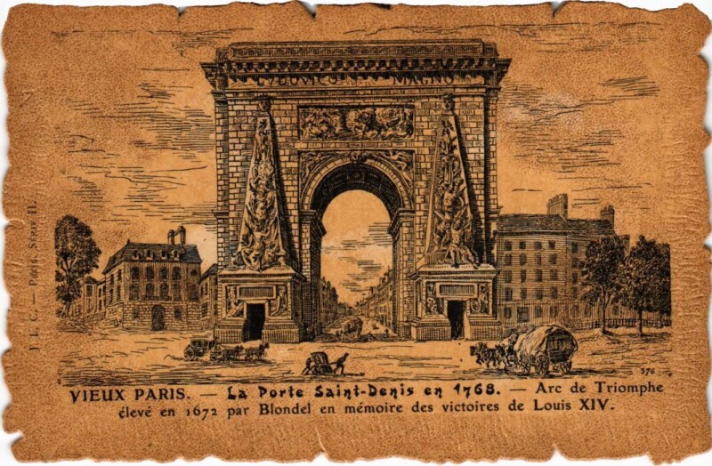 Carte postale ancienne Vieux Paris Porte Saint-Denis à Paris 7e