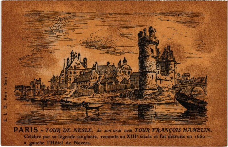 Carte postale ancienne Vieux Paris tour de Nesle