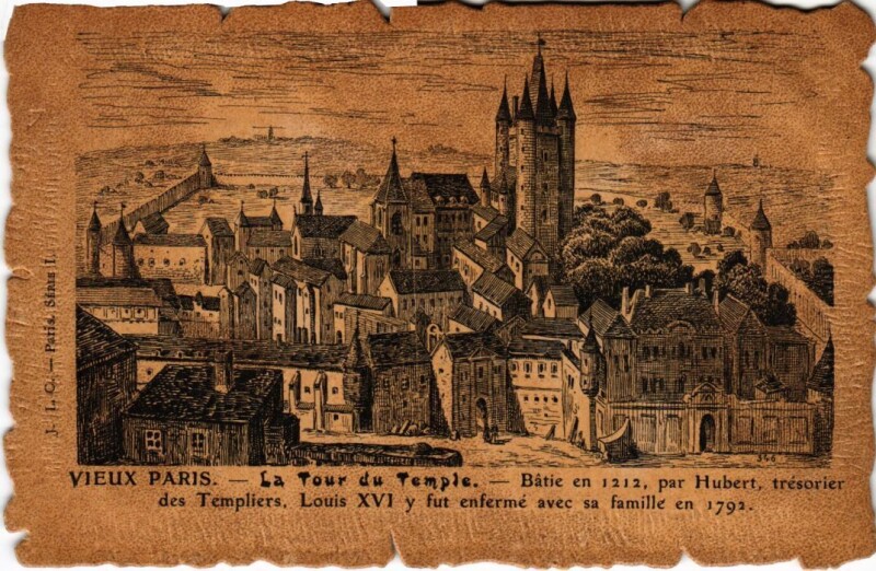 Carte postale ancienne Vieux Paris Tour du Temple