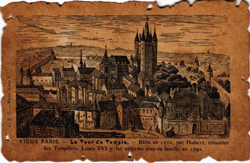 Carte postale ancienne Vieux Paris Tour du Temple