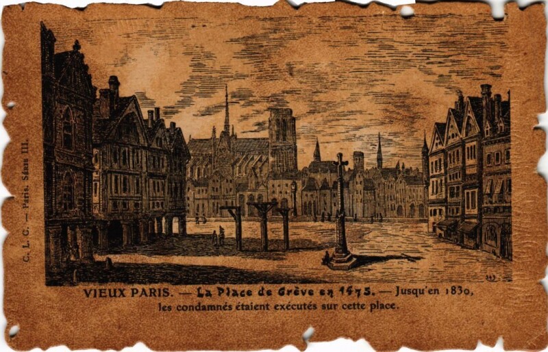Carte postale ancienne Vieux Paris Place de Greve