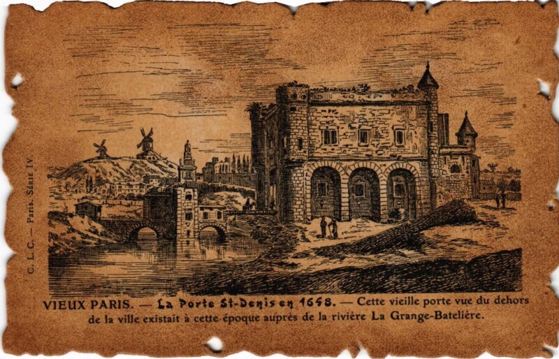 Carte postale ancienne Vieux Paris Porte Saint-Denis