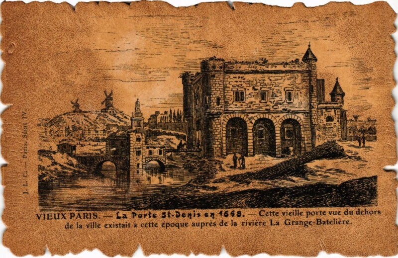 Carte postale ancienne Vieux Paris Porte Saint-Denis