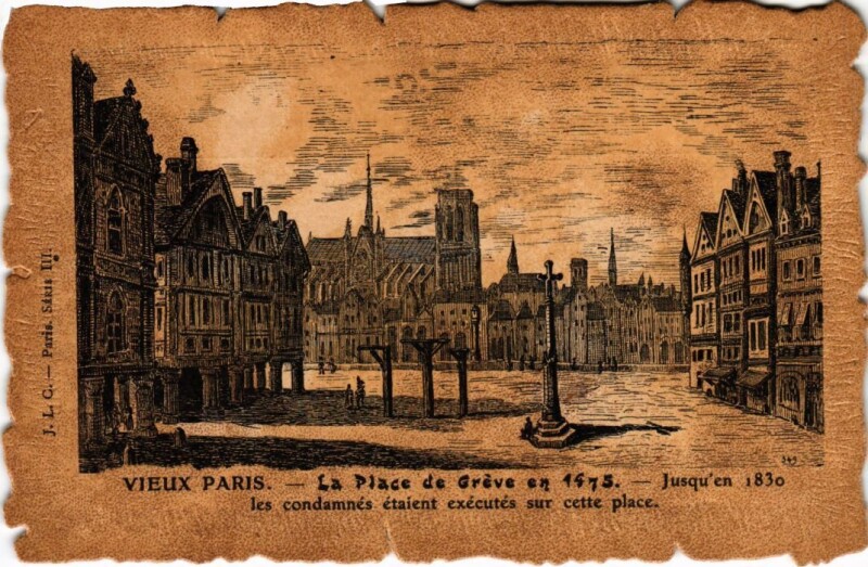 Carte postale ancienne Vieux Paris Place de Greve
