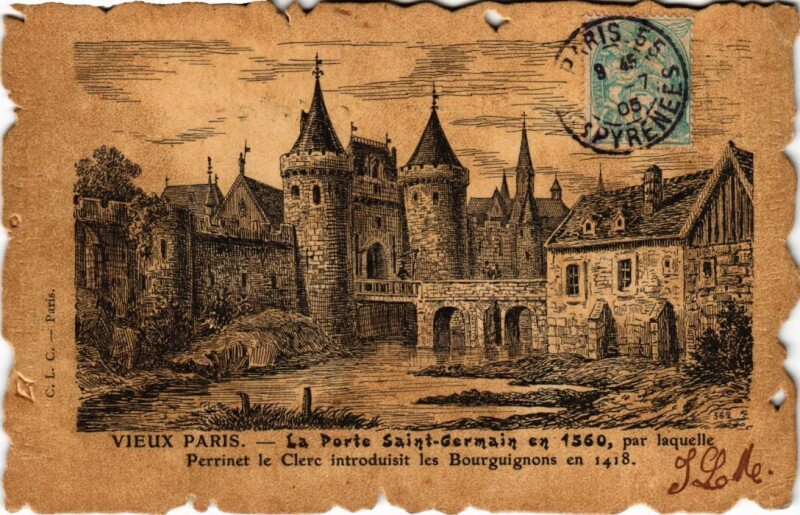Carte postale ancienne Vieux Paris Porte Saint-Germain