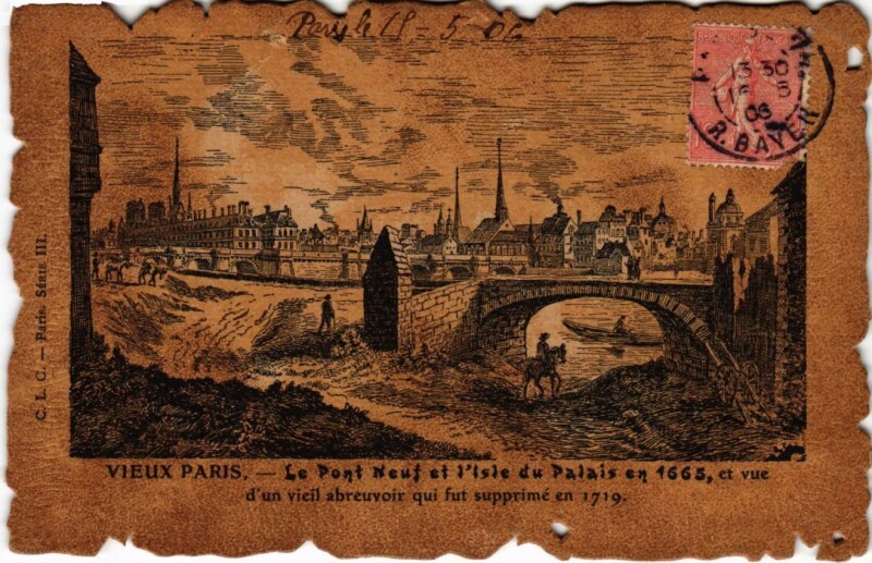 Carte postale ancienne Vue du Pont-Neuf et de l'Isle du Palais à Paris 1er