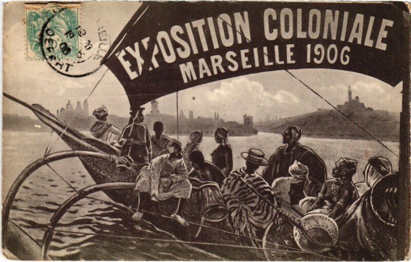 Carte postale ancienne Marseille Exposition Coloniale - 1906 - Advertising à Marseille