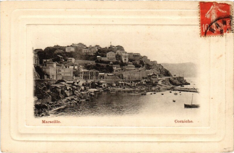 Carte postale ancienne Marseille Corniche à Marseille