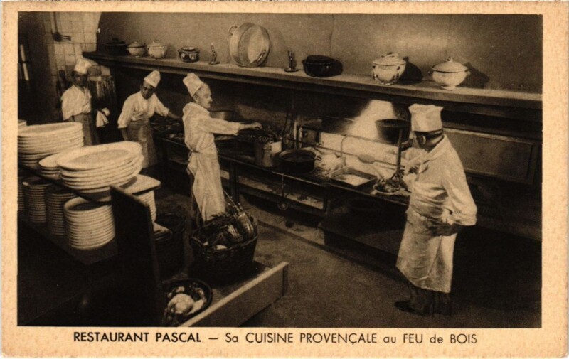 Carte postale ancienne Marseille Restaurant Pascal - Cuisine à Marseille