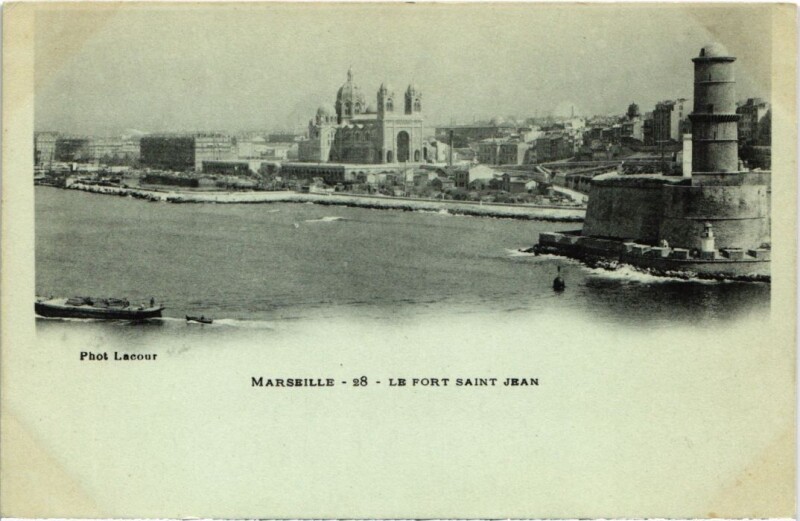 Carte postale ancienne Marseille Le Fort Saint-Jean à Marseille