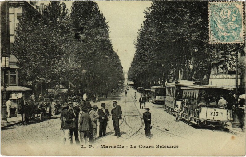 Carte postale ancienne Marseille Le Cours Belsunce à Marseille