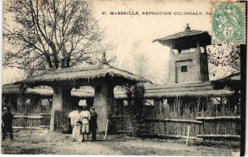 Carte postale ancienne Marseille Exposition Coloniale à Marseille