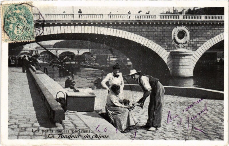 Carte postale ancienne Le Tondeur de chiens à Paris