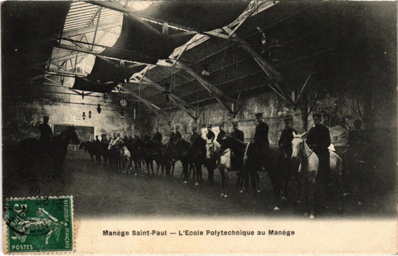Carte postale ancienne Paris 5e Manege Saint-Paul Ecole Polytechnique au Menage à Paris 5e
