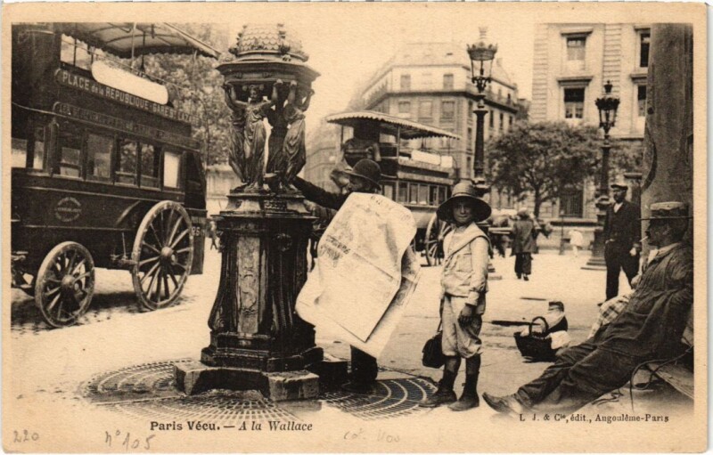 Carte postale ancienne A la Wallace à Paris