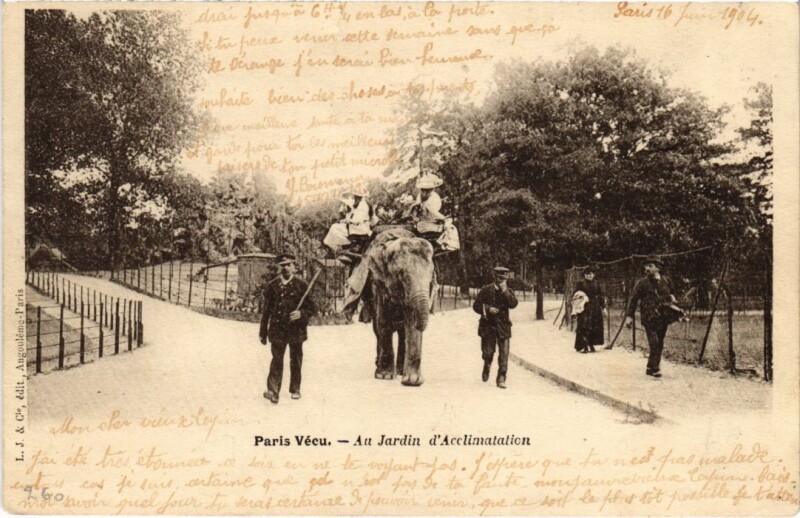 Carte postale ancienne Au Jardin d'Acclimatation à Neuilly-sur-Seine