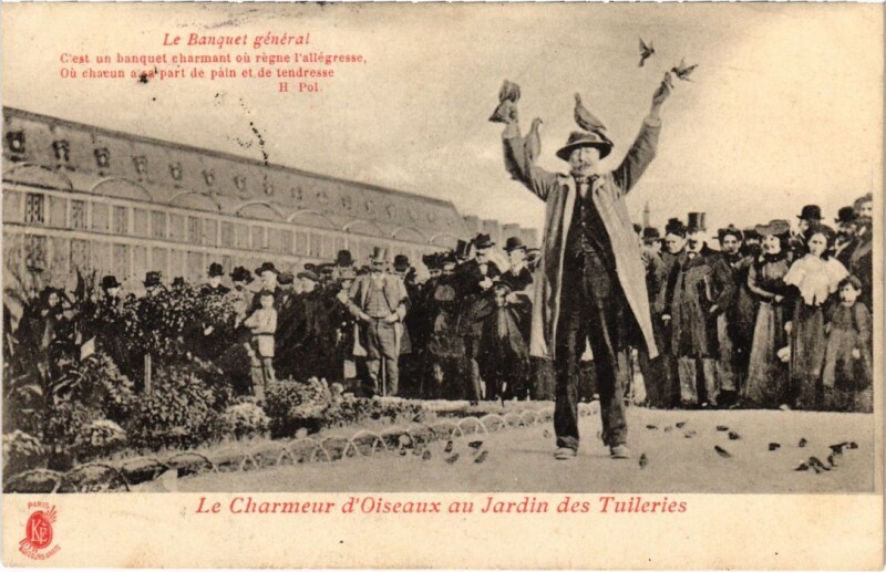 Carte postale ancienne Paris Petits Metiers Le charmeur d'oiseaux