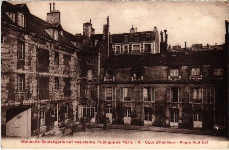 Carte postale ancienne Paris 4e Meunerie Boulangerie de l'Assistance Publique à Paris 4e