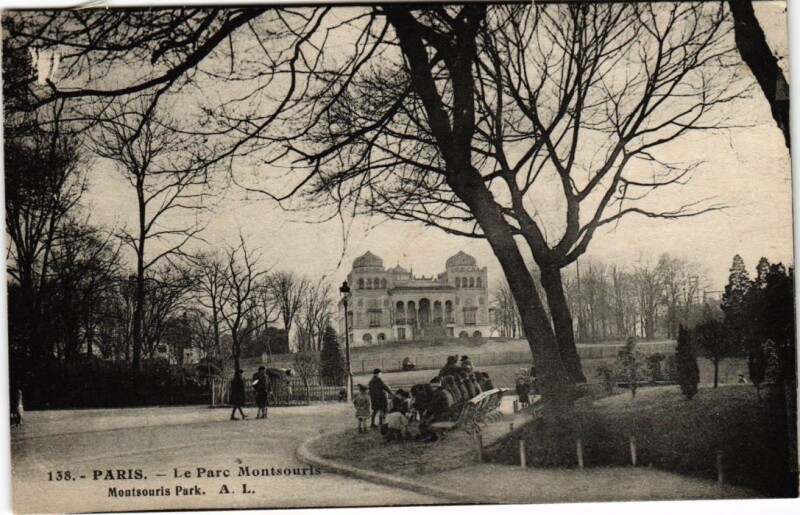 Carte postale ancienne Le Parc Montsouris à Paris 14e