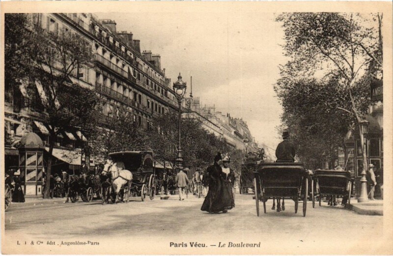 Carte postale ancienne Paris Vecu. Le Boulevard