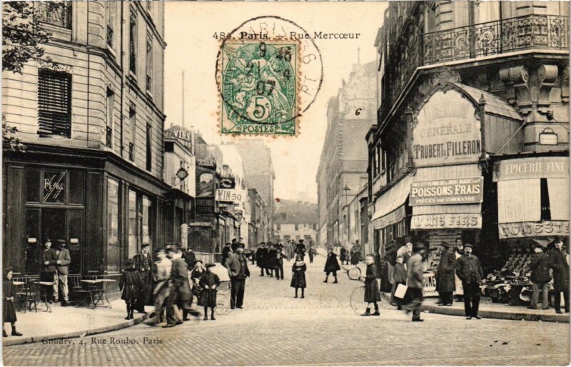 Carte postale ancienne Paris 11e Rue mercoeur ed. Gondry à Paris 11e