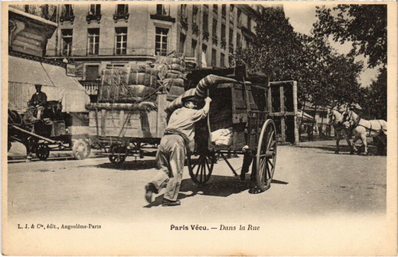 Carte postale ancienne Paris Vecu. dans la rue
