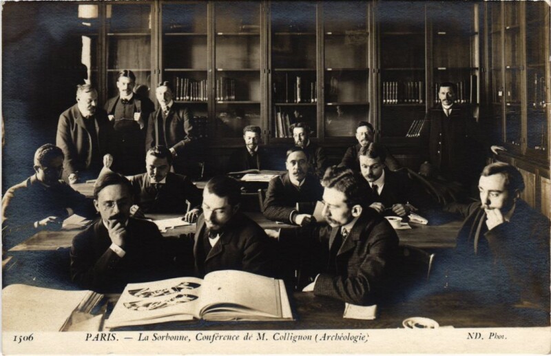 Carte postale ancienne Paris 5e la Sorbonne Conference de . Collignon Archeologie à Paris 5e