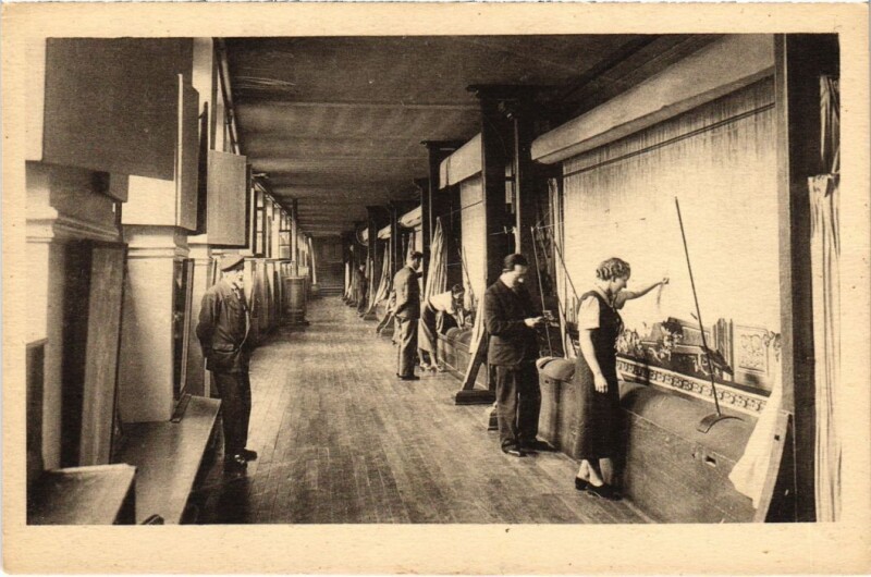 Carte postale ancienne Paris 13e les gobelins Atelier du Nord à Paris 13e