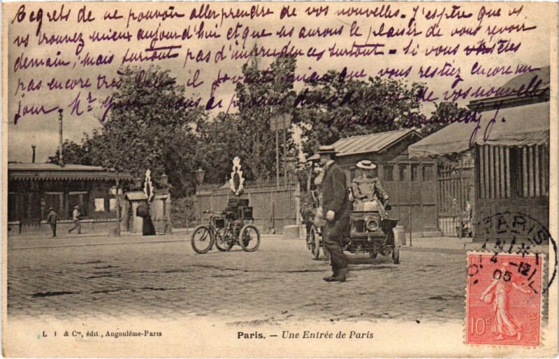 Carte postale ancienne Paris Vecu. une entrée de Paris