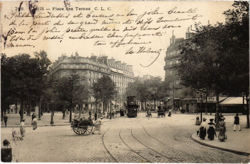 Carte postale ancienne Place des Ternes à Paris 8e
