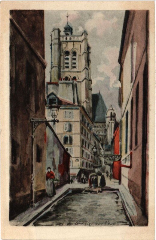 Carte postale ancienne Paris 3e Rue du Grenier à Paris 3e