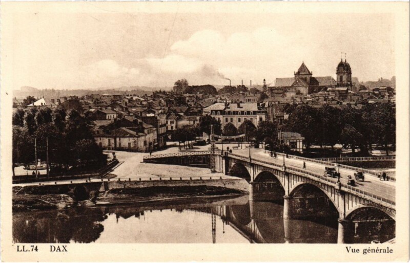 Carte postale ancienne Dax vue generale