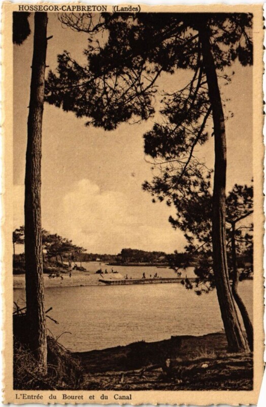 Carte postale ancienne Hossegor Entree du Bouret et du Canal