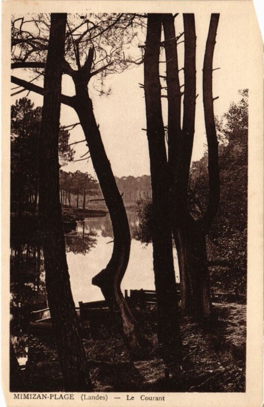 Carte postale ancienne Mimizan les Bains Le Courant à Mimizan