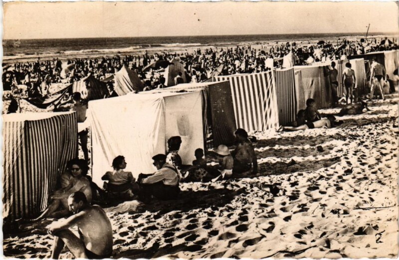 Carte postale ancienne Mimizan les Bains La Plage à Mimizan
