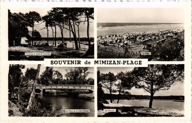 Carte postale ancienne Mimizan les Bains souvenir à Mimizan