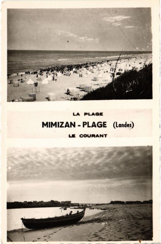 Carte postale ancienne Mimizan les Bains La Plage à Mimizan