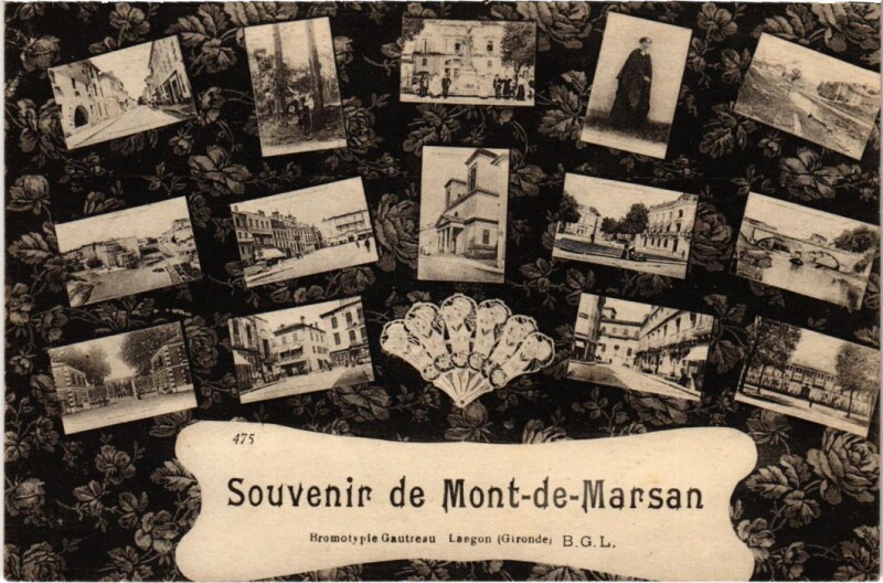 Carte postale ancienne Mont de Marsan souvenir à Mont-de-Marsan