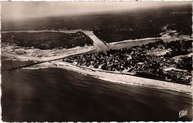 Carte postale ancienne Capbreton vue aerienne à Capbreton