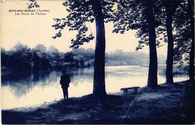 Carte postale ancienne Aire sur Adour Les Bords de l'Adour