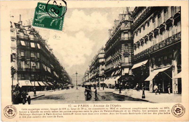 Carte postale ancienne Paris 1e Avenue de l'Opera à Paris 1er