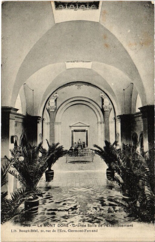 Carte postale ancienne Le Mont Dore Grande Salle de l'Etablissement France à Mont-Dore