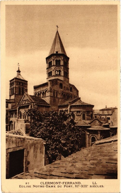 Carte postale ancienne Clermont Ferrand Eglise Notre-Dame du Port France à Clermont-Ferrand
