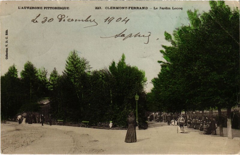 Carte postale ancienne Clermont Ferrand Le Jardin Lecoq France à Clermont-Ferrand