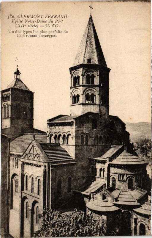 Carte postale ancienne Clermont Ferrand Eglise Notre-Dame du Port France à Clermont-Ferrand