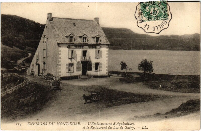 Carte postale ancienne Environs du Mont-Dore L'Etablissement d'Aquiculture France à Mont-Dore