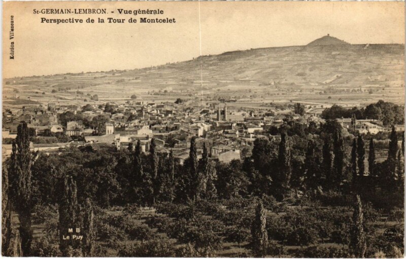 Carte postale ancienne Saint-Germain-Lembron Vue Generale France à Saint-Germain-Lembron