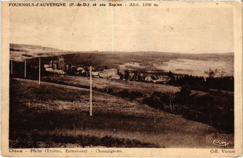 Carte postale ancienne Chasse-Peche Champignons France