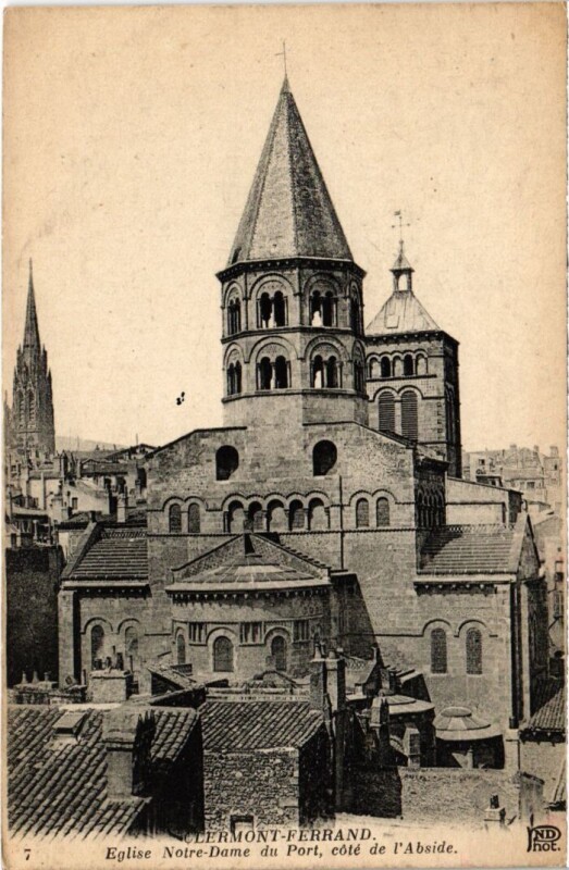 Carte postale ancienne Clermont Ferrand Eglise Notre-Dame du Port France à Clermont-Ferrand